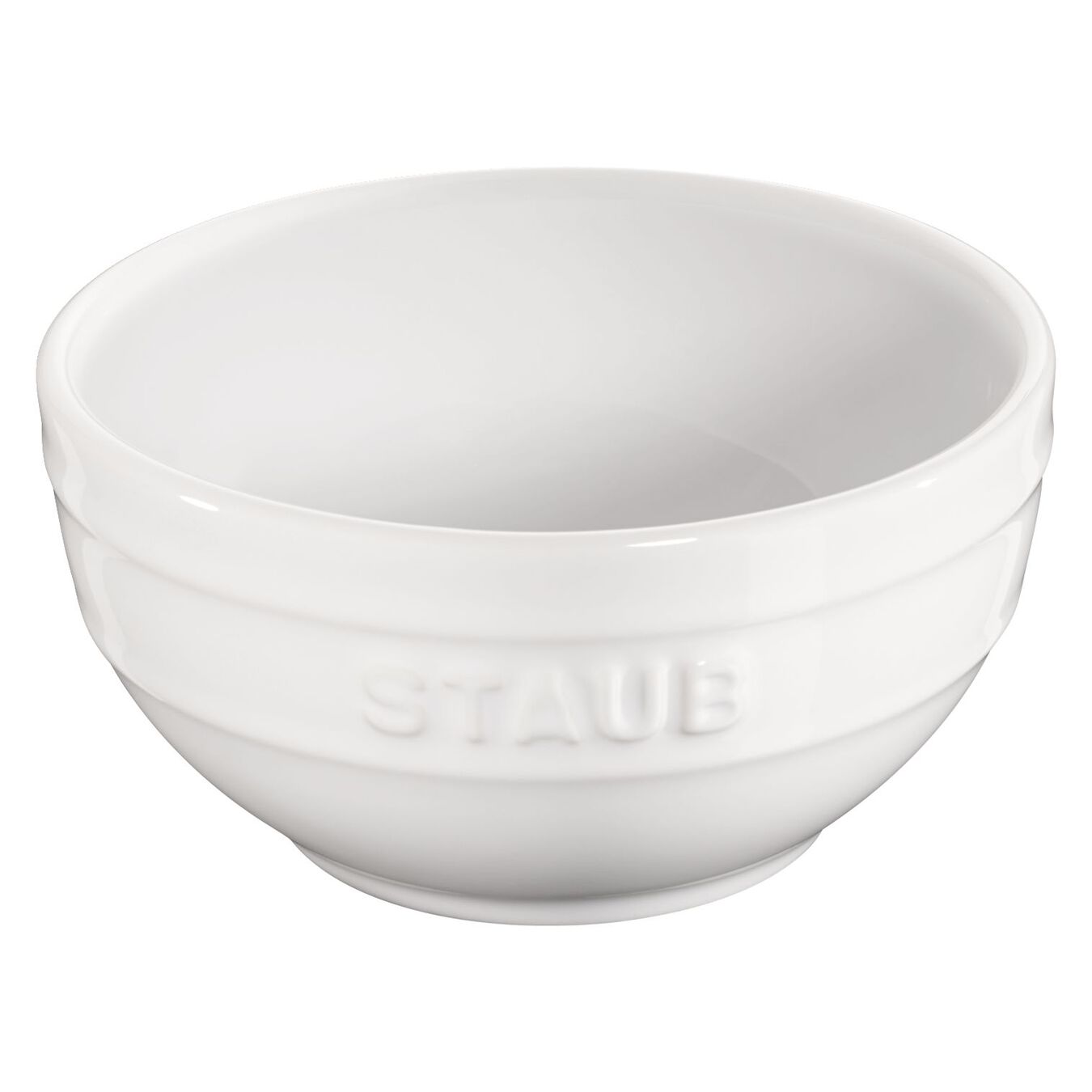 14 cm round Ceramic Bowl pure-white,,large 2