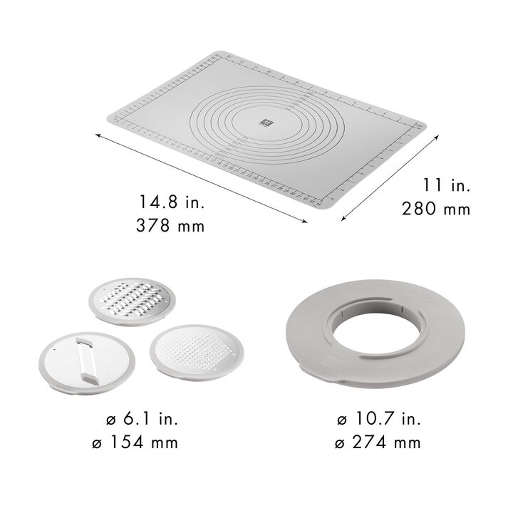 Fresh and Save, 6PC Stainless Steel Bowls with 5PC Grating Attachment set, large 4