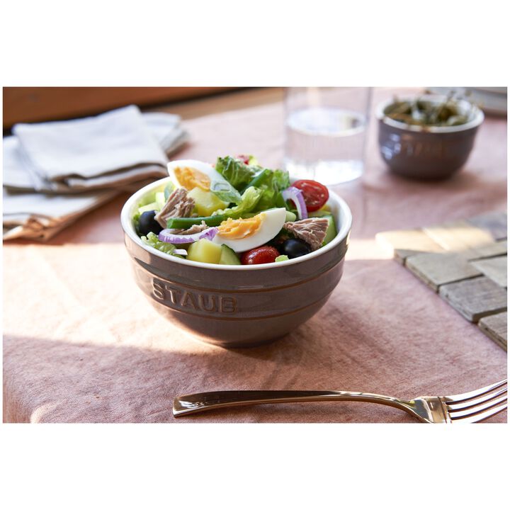 Ceramique, Schüssel Set 14 cm / 4-tlg, Antik-Grau, Keramik, large 4