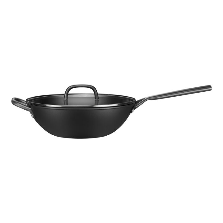 Milano, 30 cm, Wok med glaslock, Svart, large 4