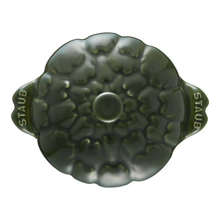 Stoneware, Artichoke, Petite Dutch Oven, Basil, large 2