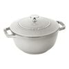 Cast Iron - Specialty Shaped Cocottes, 3.75 qt, Essential French Oven, White Truffle, small 1