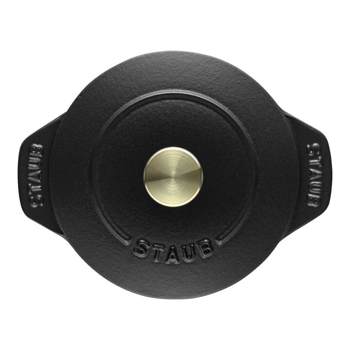 鋳物ホーロー鍋, ラ・ココット de GOHAN 20 cm, ラウンド, ブラック, 鋳鉄, large 3