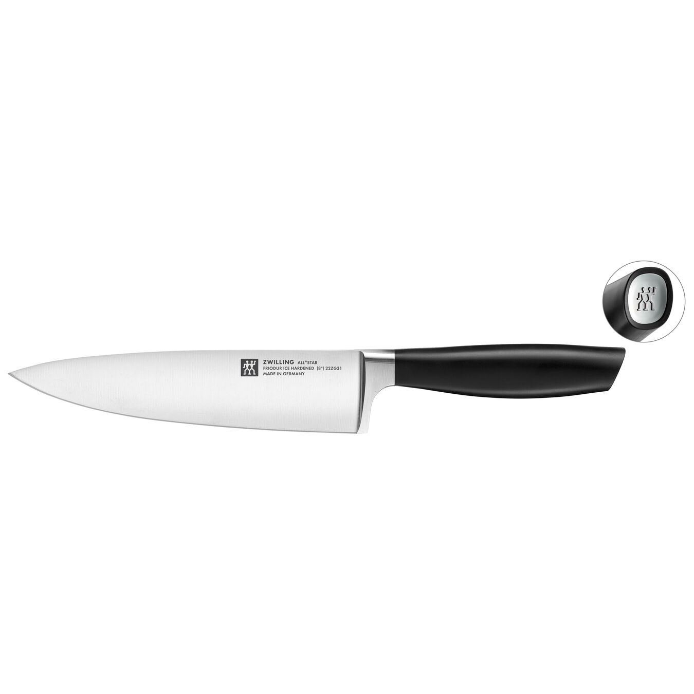 8 inch Chef's knife, silver,,large 1