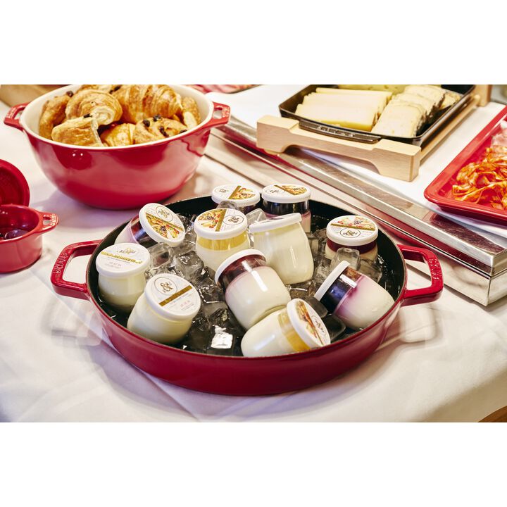 Cast Iron, 13-inch, Double Handle Fry Pan, cherry, large 2