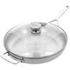 Essential 5, 32 cm / 12.5 inch 18/10 Stainless Steel frying pan with lid, small 3