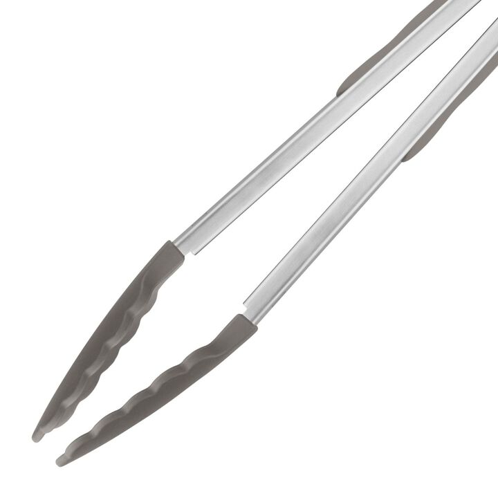 Pro, 33 cm 18/10 Stainless Steel Tongs, silver, large 2