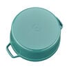 Cast Iron, 5.5 qt, Round, Cocotte, Turquoise, small 3