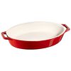 Ceramique, 9-inch, Oval, Baking Dish, Cherry, small 1