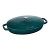13-inch, oval, Oven dish with lid, la mer,,large