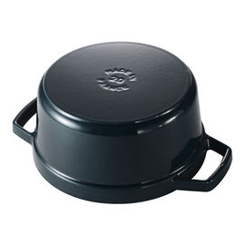 Cocotte 20 cm, redondo, Verde azulado mar turquesa, Ferro fundido