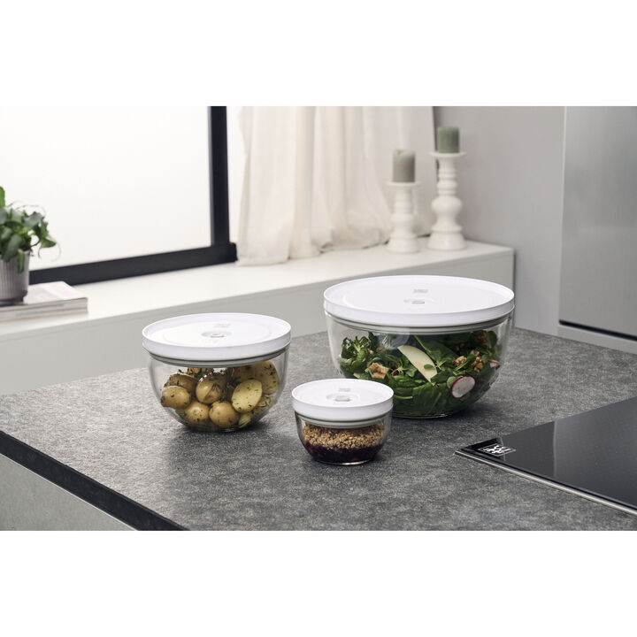 FRESH & SAVE VACUUM GLASS BOWLS EXPANDER SET S/M/L 6PC, large 3