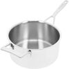 4 l 18/10 Stainless Steel round Sauce pan with lid, silver,,large