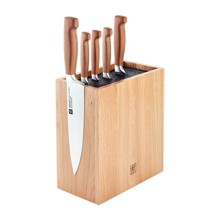 Four Star, 6-pc, Kotibe Wood Handle Knife Block Set, brown, large 3