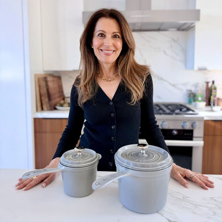 x Pamela Salzman - Cast Iron, 3 qt Sauce Pan, Cast Iron , large 3