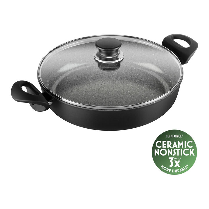 Bari, Tegame con coperchio, 28 cm, alluminio, Rivestimento antiaderente senza PFAS, large 1