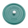 Cast Iron, 5.5 qt, Round, Cocotte, Turquoise, small 4