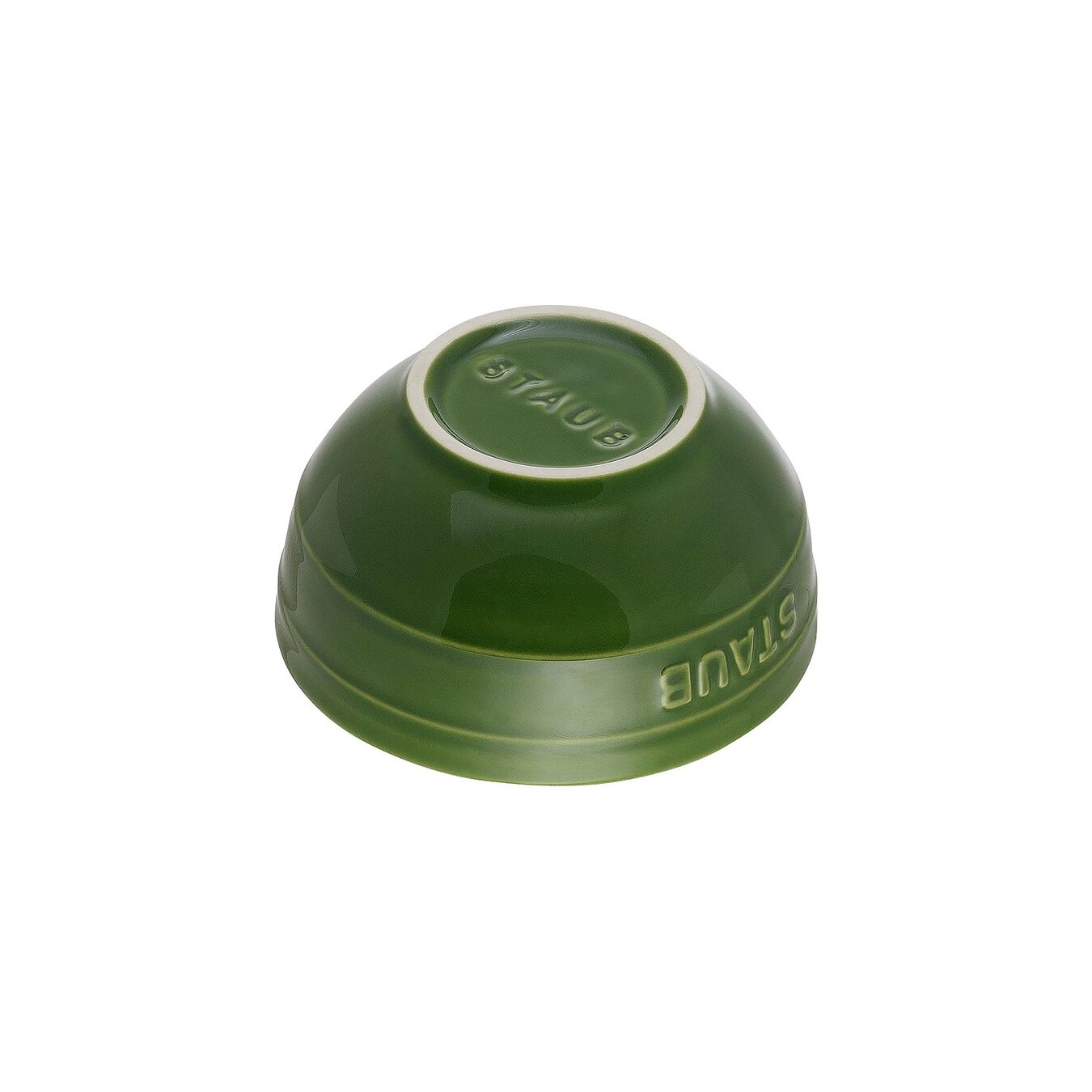 12 cm round Ceramic Bowl basil-green,,large 2