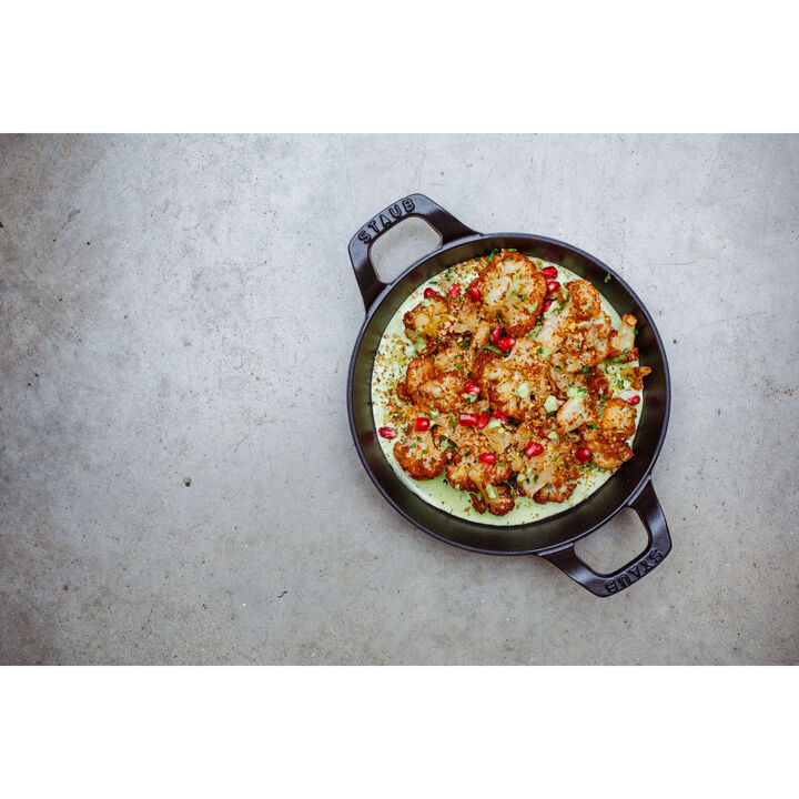 Cast Iron, 6-inch, Round, Gratin Baking Dish, Black Matte, large 3