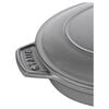 23 cm oval Cast iron Oven dish with lid graphite-grey,,large