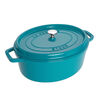5.75 qt, oval, Cocotte, turquoise - Visual Imperfections,,large