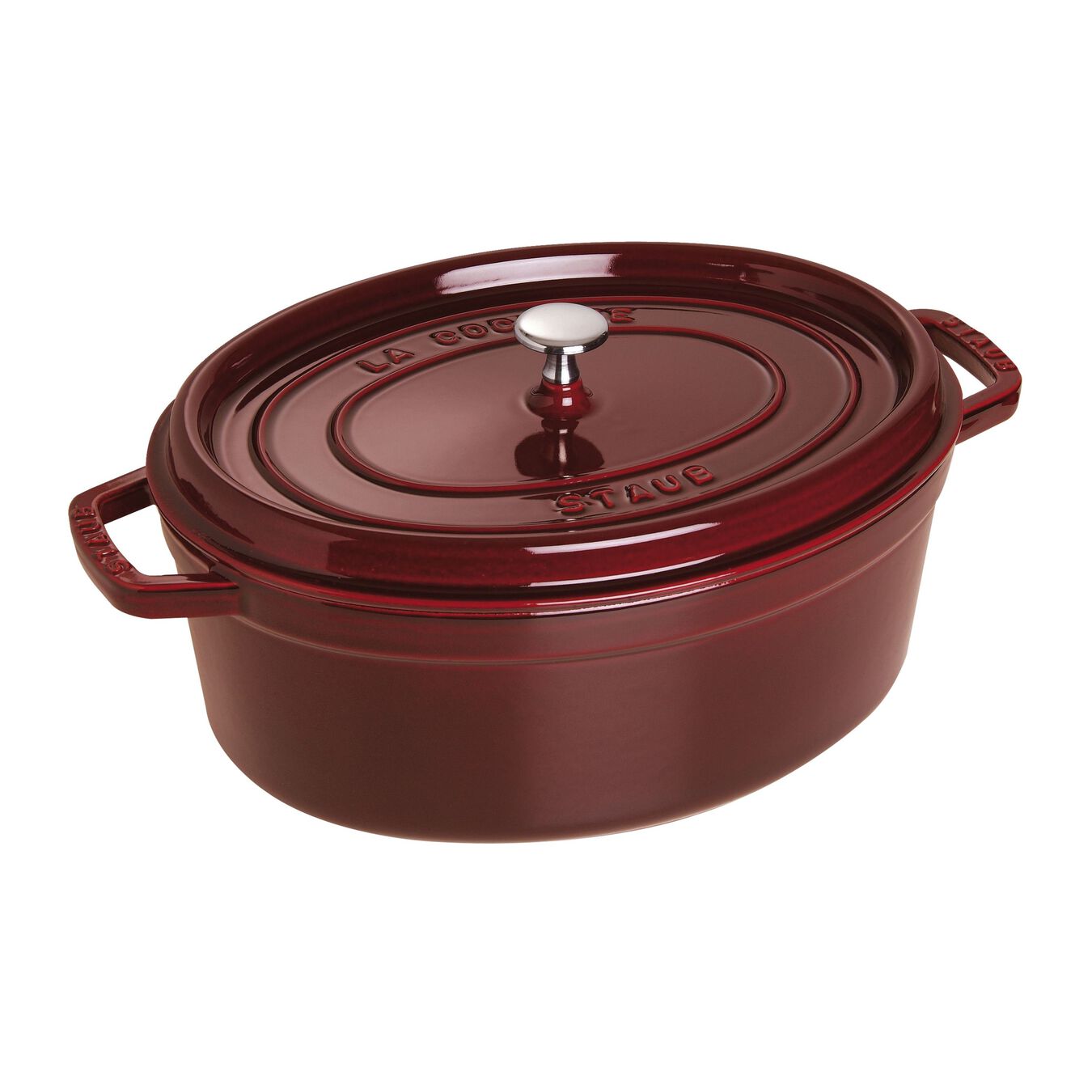3.25 l cast iron oval Cocotte, grenadine-red,,large 1