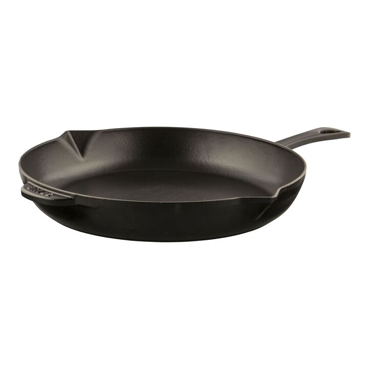 Cast Iron, 12-inch, Fry Pan, Black Matte, large 1