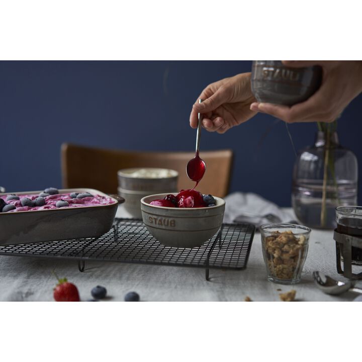 Ceramique, 12 cm / 4-pcs ceramic Bowl set ancient-grey, large 3