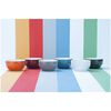 Ceramique, 6 Piece ceramic large rainbow multi-colour large bowl set, mixed Colours, small 2