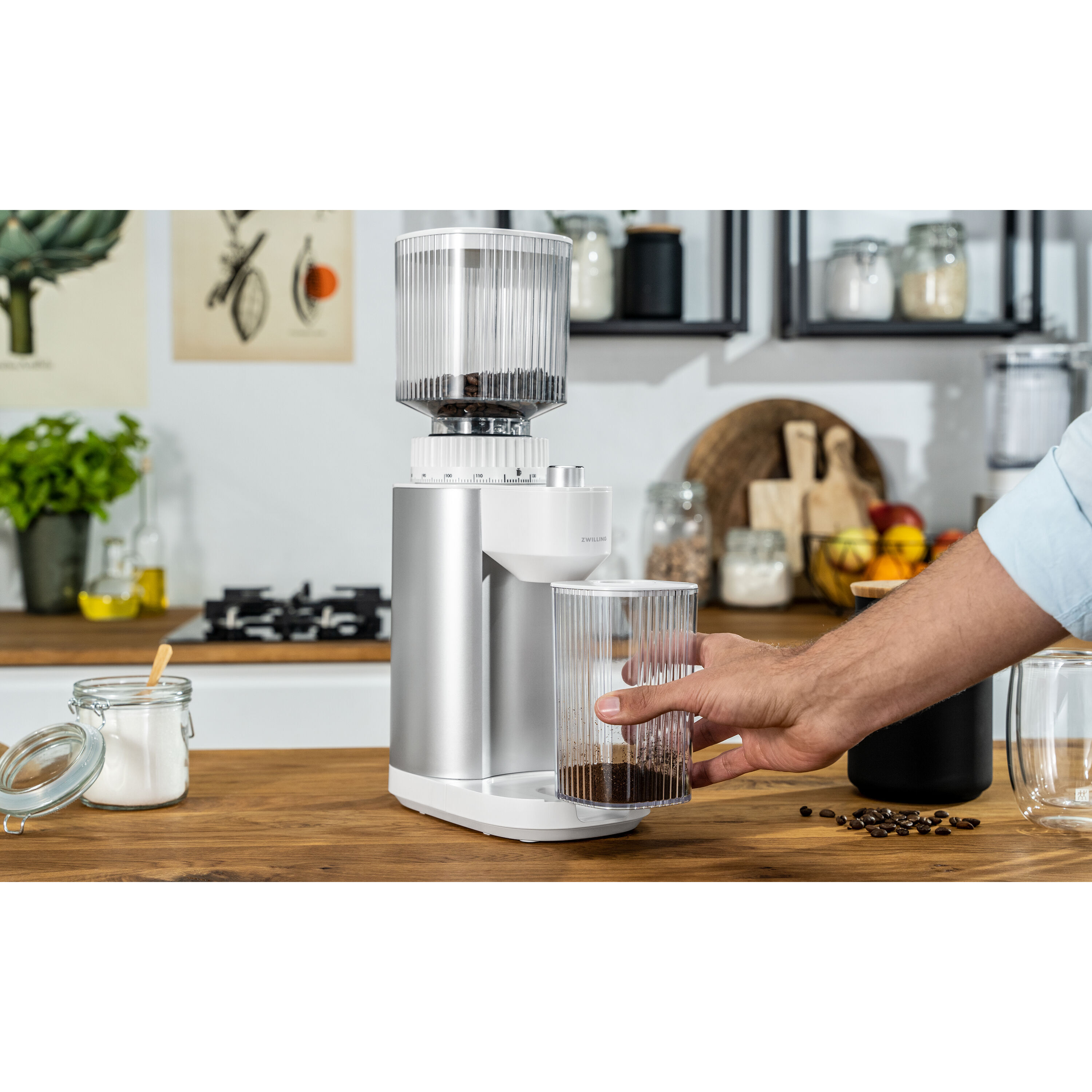 Thumbnail - ZWILLING  Kaffee Starterset, 5-tlg. / 1,5 l/400 ml/200 ml, Silber-Weiß, Kunststoff/Glas