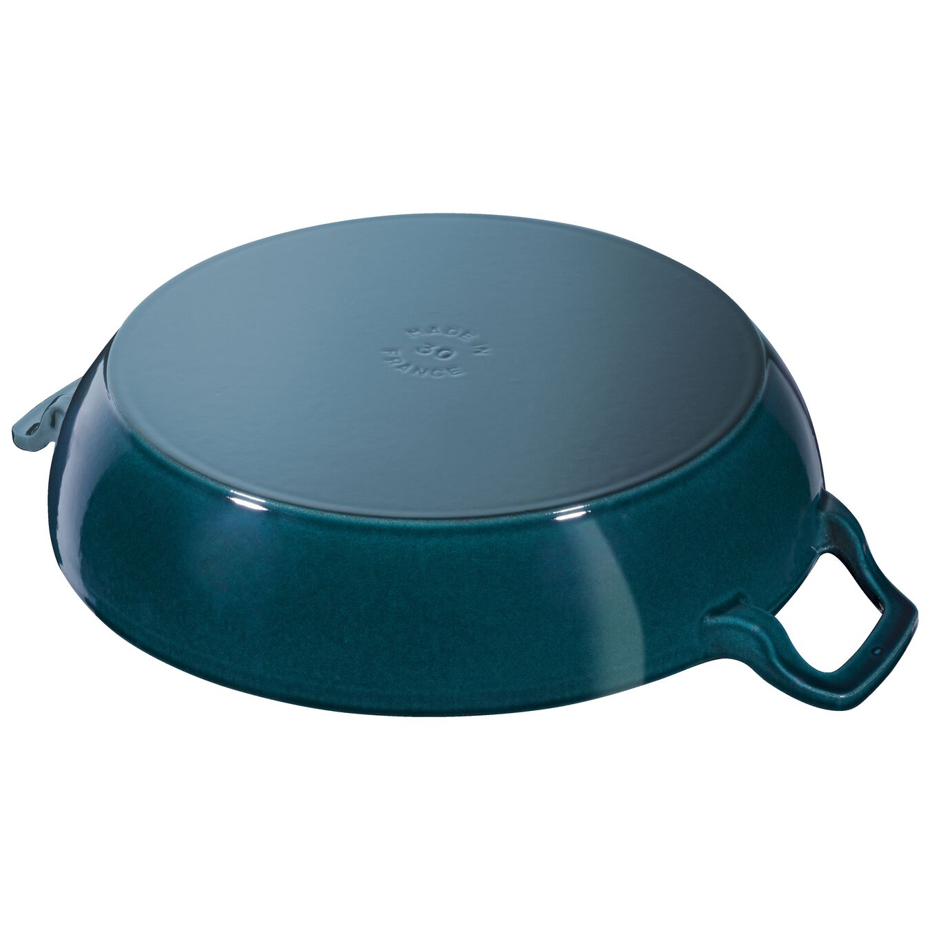 3.5 l cast iron round Saute pan, la-mer - Visual Imperfections,,large 3