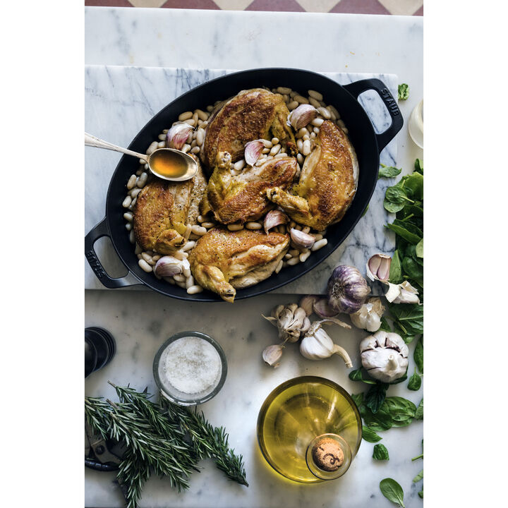 Cast Iron, 8.25 inch, Oval, Gratin Baking Dish, Black Matte, large 2