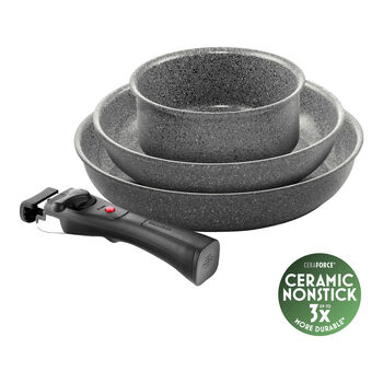 Kızartma Tavası Seti, 4-parça, Alüminyum, Ceramic non-stick coating,,large 1