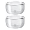 2 Piece Double-Wall Glass Bowl Set,,large