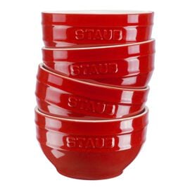 Staub Ceramique, 4-pcs Ceramic Bowl set cherry