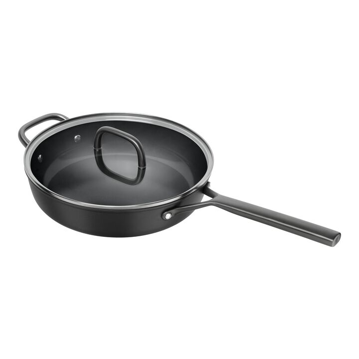 Milano, 28 cm, Traktörpanna med glaslock, Svart, large 1