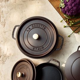 Cocotte 28 cm / 6,75 l, Rund, Chokolade, Støbejern