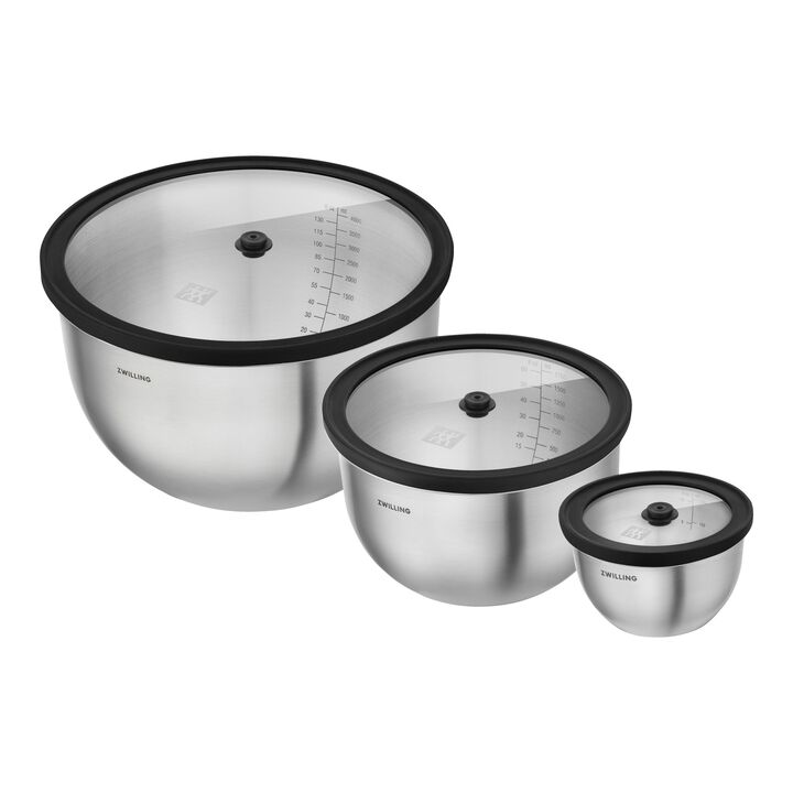 Fresh & Save STAINLESS, Vacuum bowl set, S/M/L / 6 Piece | stainless steel, large 1