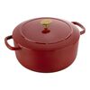 Bellamonte, 5.75 qt, Round, Cocotte, Red, small 1