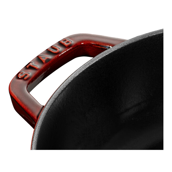 Braisers, Bräter mit Chistera Drop-Structure 28 cm, rund, Grenadine-Rot, Gusseisen, large 3