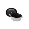 5.5 l cast iron oval Cocotte, white truffle - Visual Imperfections,,large