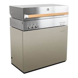 Propane gas grill, taupe