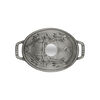 La Cocotte, 17 cm oval Cast iron Cocotte Pig lid graphite-grey, small 3