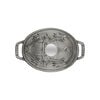 鋳物ホーロー鍋, ピギーココット 17 cm, オーバル, グレー, 鋳鉄, small 3