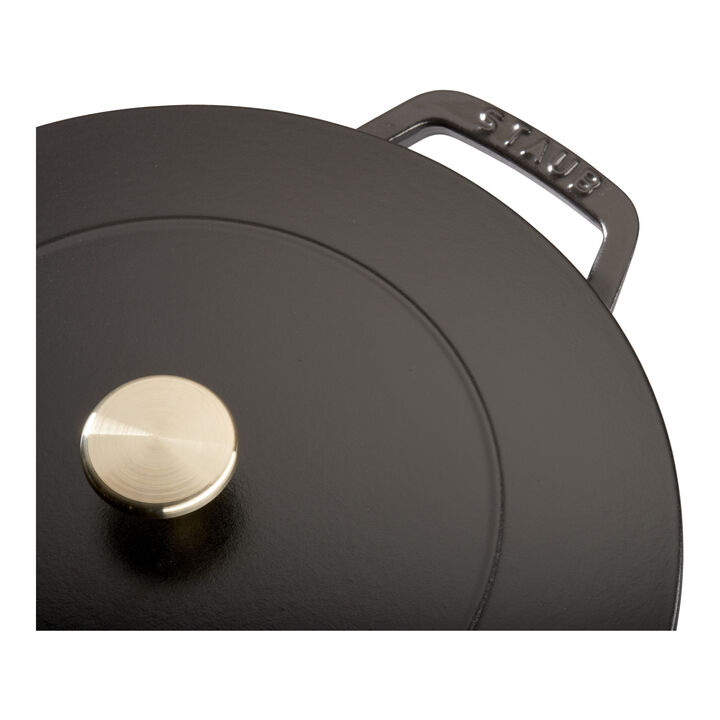 La Cocotte, 24 cm round Cast iron French oven black, large 4