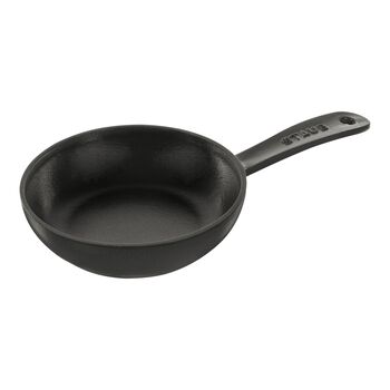 16 cm Cast iron Frying pan black,,large 1