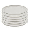 Conjunto de pratos planos 26 cm, 6 peças, cerâmica, branco trufado,,large