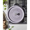 Cast Iron - Round Cocottes, 7 qt, round, Cocotte, lilac, small 6