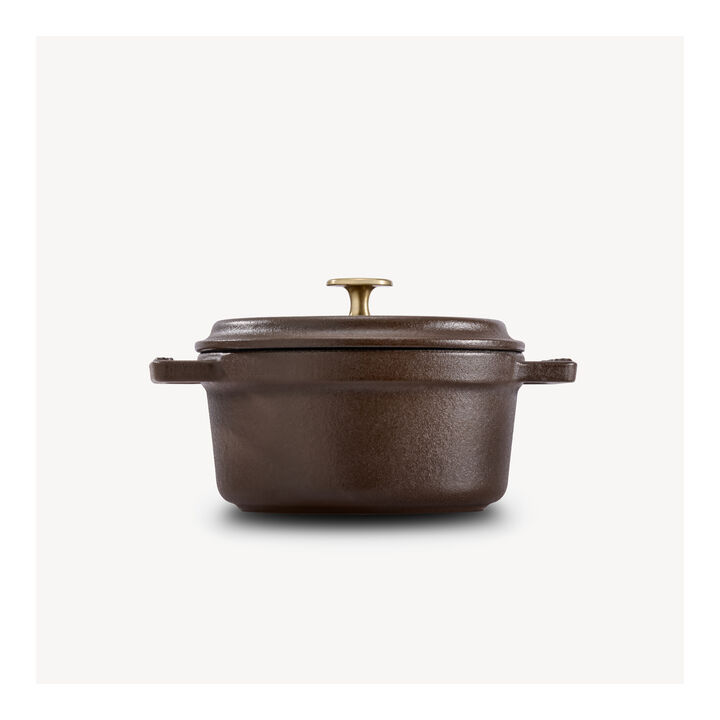 La Cocotte, Mini Cocotte 10 cm, Rund, Chokolade, Støbejern, large 3
