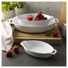 Stoneware, 3-pc, Oval, Bakeware Set, White, small 3